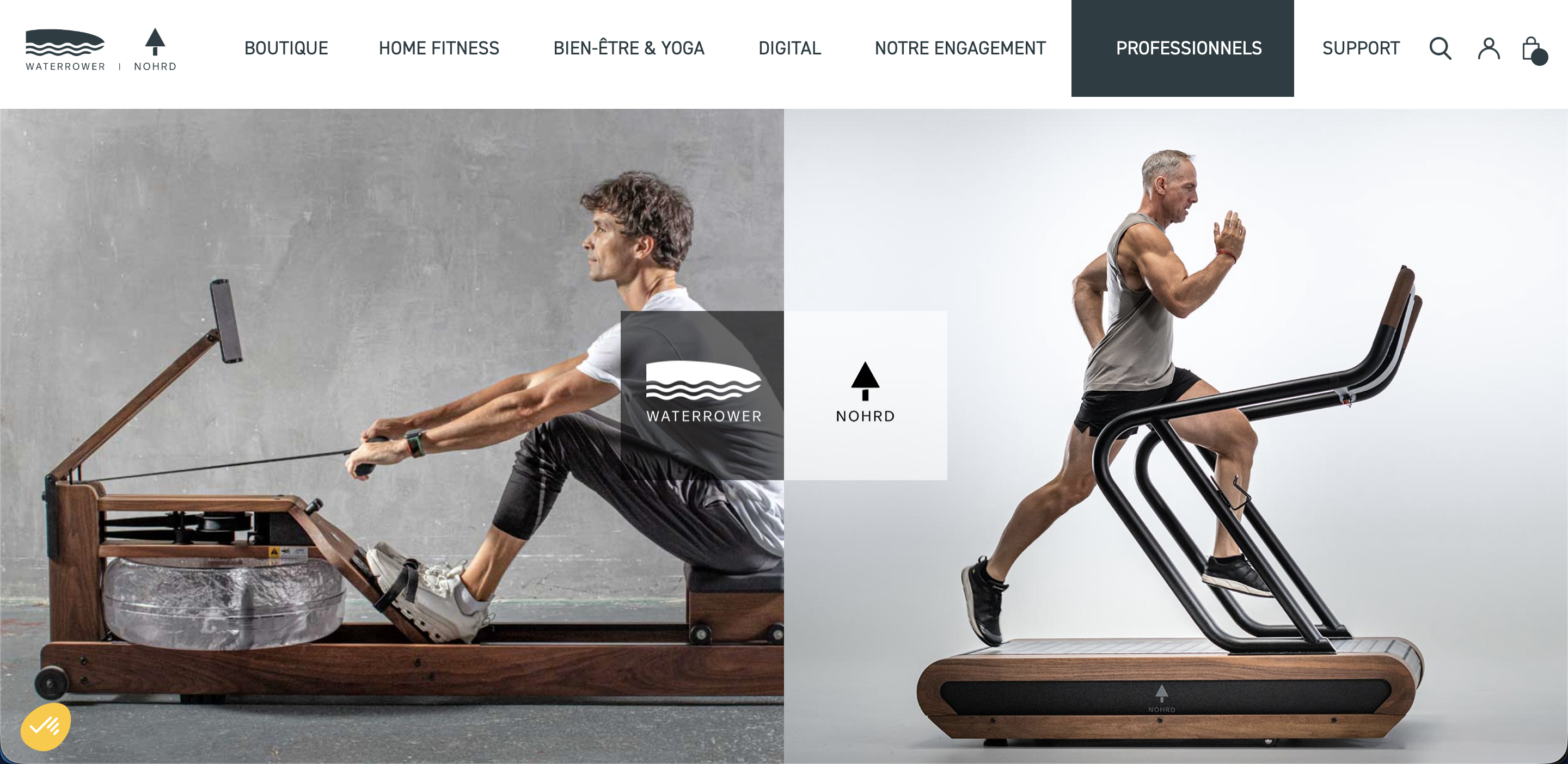 WaterRower.fr e-commerce page